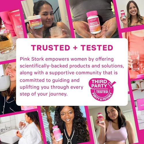 Pink Stork PMS Supplement for Women - Vitex, Ashwagandha, Maca Root & 10 Vitamins & Minerals to Support Hormone Balance, Mood, Bloating, Period Regularity - 60 Capsules - Image 5