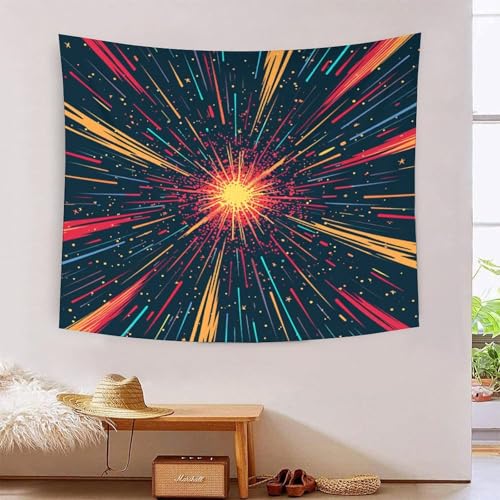 Tapisserie murale en polyester doux imprimé 3D avec motifs abstraits d'artiste