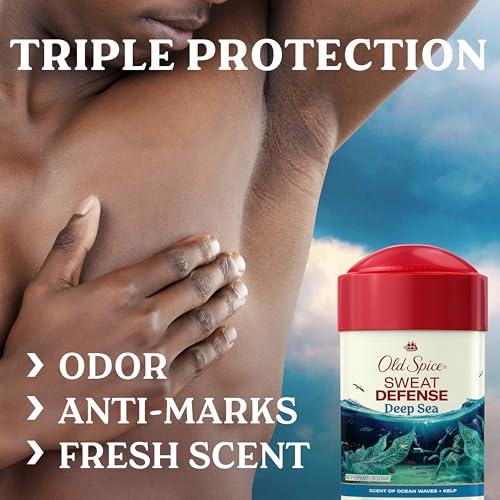 Image of Old Spice Sweat Defense Antiperspirant & Deodorant for Men, 24 /7 Ultimate Sweat Protection, Long Lasting Scent, Soft Solid, Deep Sea Scent, 2.6 oz