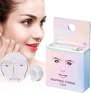 Pre-Inked Mapping Strings Pigment String for Microblading Eyebrow Mapping String Marker Eyebrow Mapping Tool Brow Mapping Thread for Eyebrow Permanent Makeup(10M / 32.8ft)