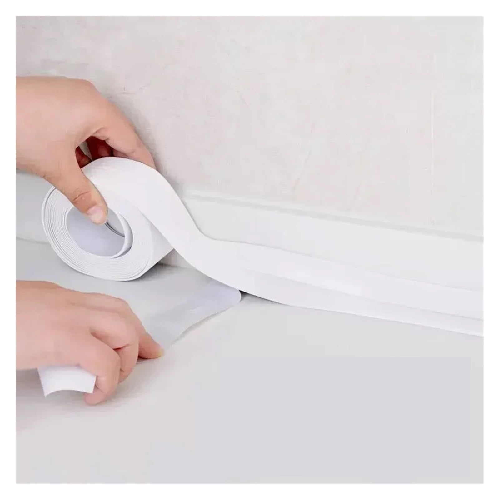 Nastro sigillante, Adesivo da Parete Autoadesivo for Striscia igienica, Nastro sigillante for Bagno, 2 Rotoli(Gray,3.2cm)