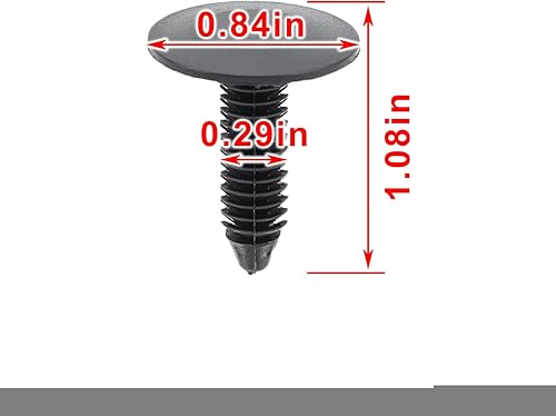 Miniatura 6 de 50 piezas M6.3 Splash Shield Cubierta de rueda Cubierta de parachoques Retenedor Clip Pin Remache Compatible con Jeep Dodge Ram Chrysler 6501916