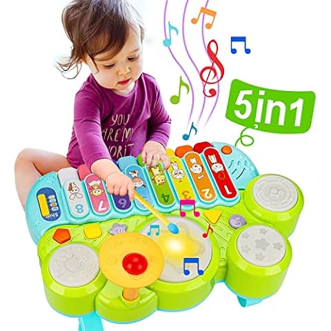 Baby Musical Toys 3 in 1 Piano Keyboard Xylophone Drum Set Cover