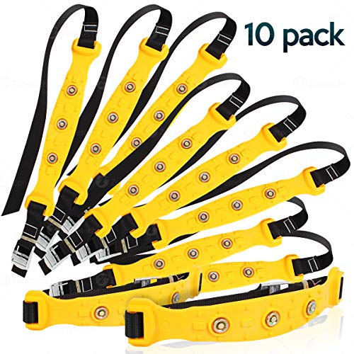 Zone Tech Car Snow Chains 10 Pieces - Premium Quality Strong Durable All Season Anti-Skid Car, SUV, and Pick Up Tire Chains for Emergencies and Road Trip