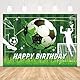 APROPHIC Fußball Geburtstagsfeier Hintergrund Fußball Schuss Geburtstagsbanner Foto Hintergrund Fußball Thema Happy Birthday Banner Kuchen Tischdekoration, 2.1x1.5 m