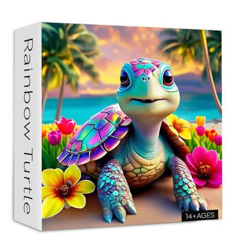 Puzzle Tortuga Arcoíris Temática Animales 16+ Años miniatura 1