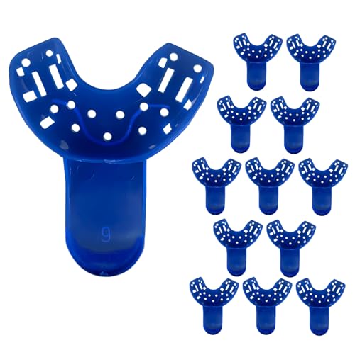 Image of #9, 12PC Tracking Spacer Plastic Dental Impression Trays Small Medium Large Upper-Left Lower-Right