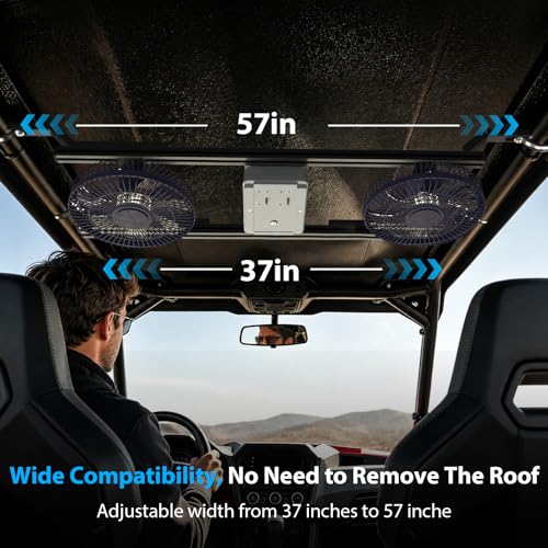 Ventilador UTV 12V para eliminar el calor en cabina Polaris con flujo variable continuo 5