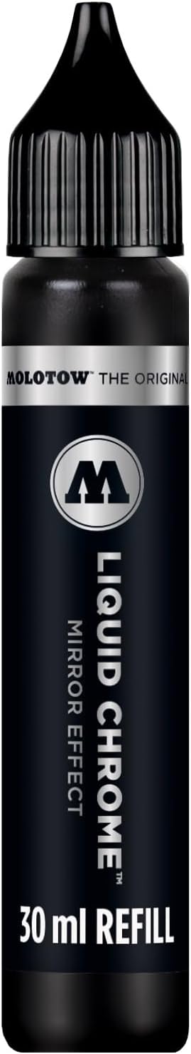 Molotow Liquid Chrome Refill (30 ml, Refill Ink for Liquid Chrome Marker) Chrome