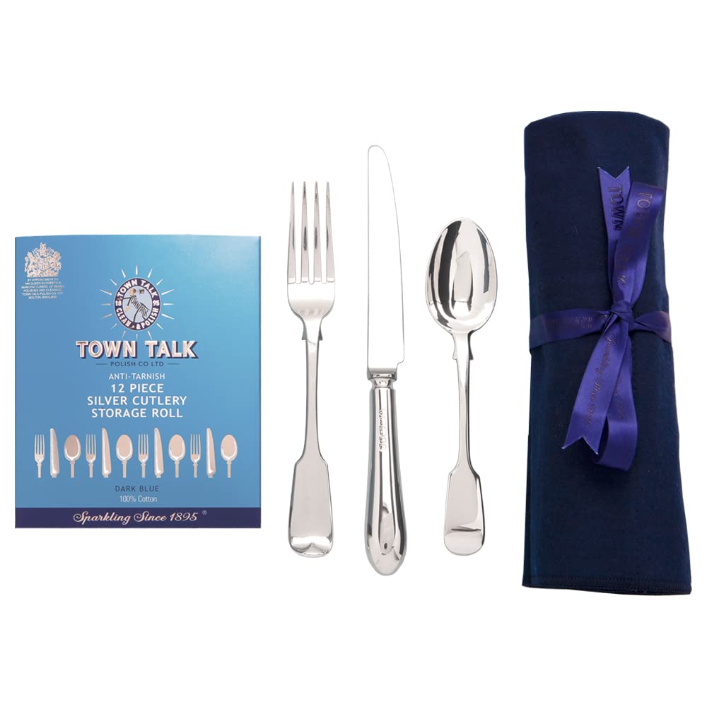Rouleaux pour couverts Town Talk protégez l'argenterie de fête bleu