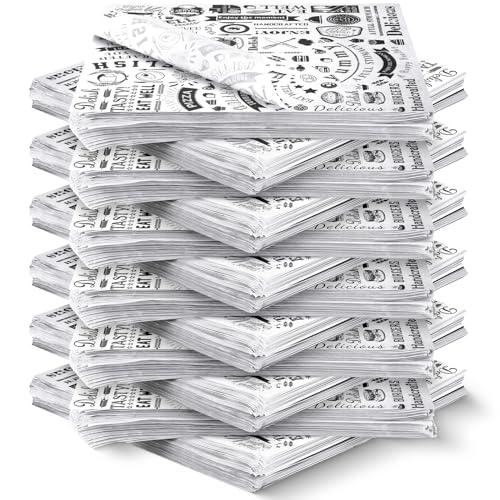 Outus 1400 Pcs 12 x 12 Inch Deli Wax Paper Sheets, White