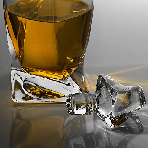 image for LUXU Whiskey Decanter,Twisted Whiskey Decanter with Stopper,Premium 25