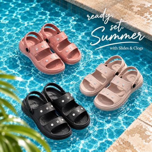 Image of TRASE Clogs Double Strap for Women | Back Strap Stylish | Comfortable, Light Weight Stylish | Anti-Skid | Everyday & Waterproof Use Mules