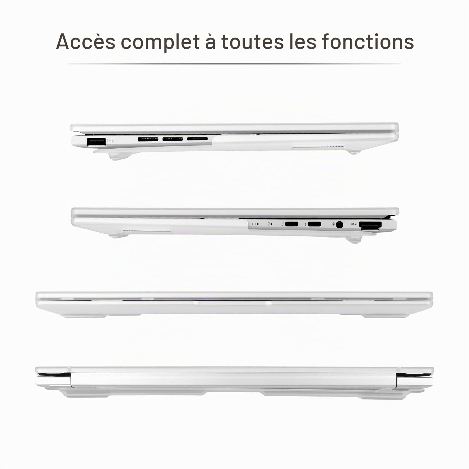 MOSISO Coque Compatible avec ASUS Zenbook 14 Pouces 2026 2025 2024 Release(modèles UX3405C), Léger Fin Amovible Coque Rigide en Plastique avec Chiffon,Translucide