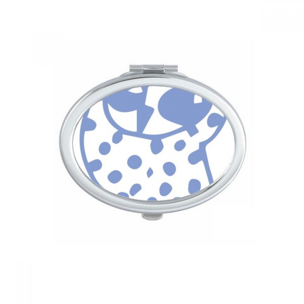 Miroir de poche oiseau mignon mignon petit cadeau portable maquillage compact ovale multicolore