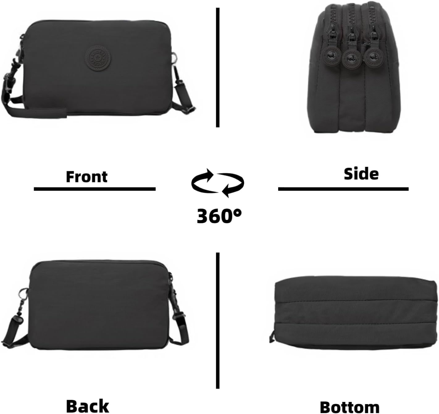 Stylish Nylon Small Crossbody Bag Handbag for Women Lightweight Mini Purse - Image 4