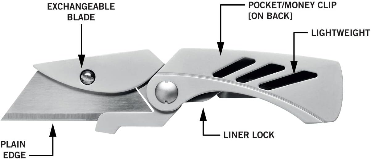 Gerber Gear EAB Lite Pocket Knife with Money Clip - 1.5" Blade Length Folding EDC Knife - Stainless Steel