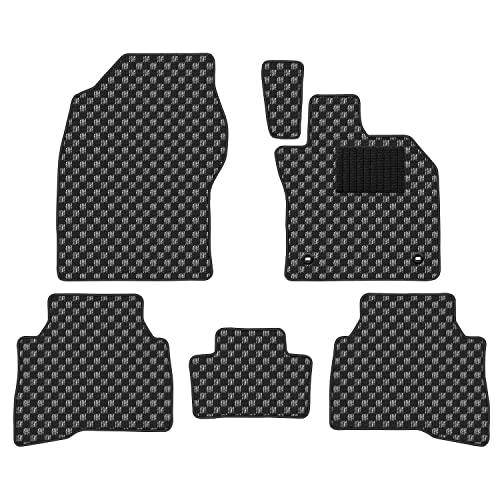 Aviles 新型 プリウス 60系 フロアマット【16色から選択】(ハイブリッド,07:SMALLチェック × グレー)