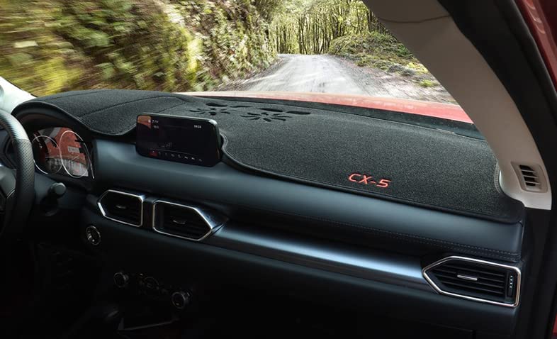 GZBFTDH Car Dashboard Cover Mat with HUD Compatible with Mazda CX5 CX-5 2017-2021, Interior Accessories Dash Board Dash Mat Pad Sunscreen Dustproof Cover