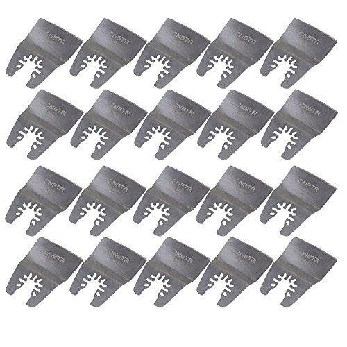 CNBTR Silver Oscillating Tool Quick Release Flexible Scraper Blades 52mm Width Stainless Steel
