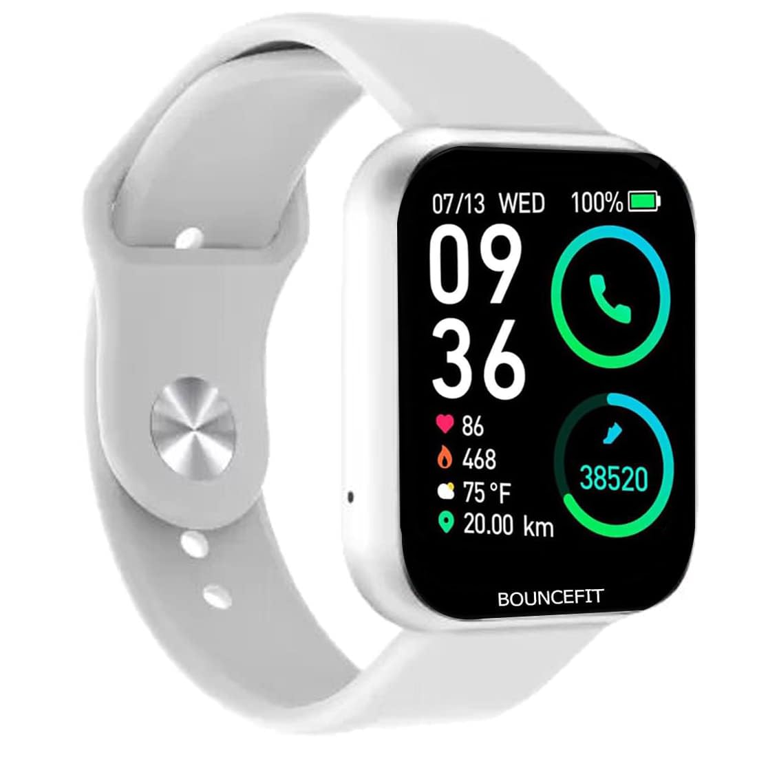 Bouncefit M I D116 Fitness Band Smart Watch for Men, Women, Boys, Girls, Kids – Single Touch Interface, Water Resistant, Workout Modes, Quick Charge Sports Smartwatch – Black I — Amazon image 10