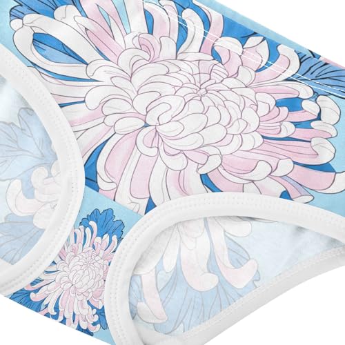 White Chrysanthemums Toddler Girls's Underwear 2T 202c13244