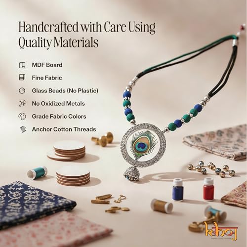 Image of KHOJ.CITY Ethnic Earrings for Women | Lightweight, Hand-Painted Chandbali with Pearl Chain | Handmade Jewellery for Women | Boho Earrings For Girls