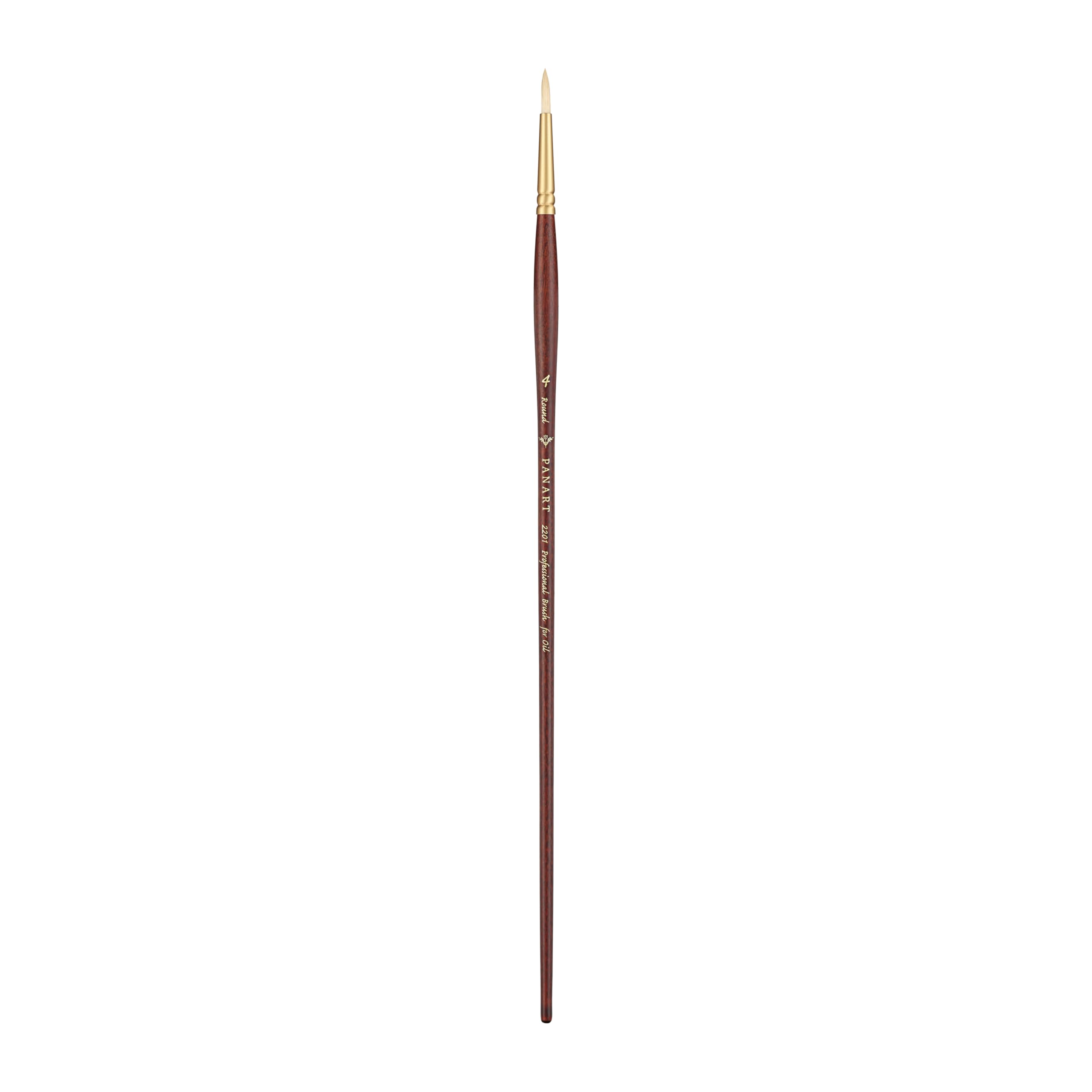 Pan Art Natural Bristle Round No. 04 – Detail & Wash Brush for Oil Paints – Premium Brush for Artists Paintbrush for Fine Art, Craft & Illustration – 1 Unit