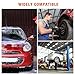 Pressure Washer Hose Reel, Double Arm 3/8 in x 50 ft Retractable Pressure Washer Reel, Auto Rewind Heavy Duty Steel Professional Power Wash Hose Reel with 5 ft Lead for Air/Oil/Water 4000 PSI