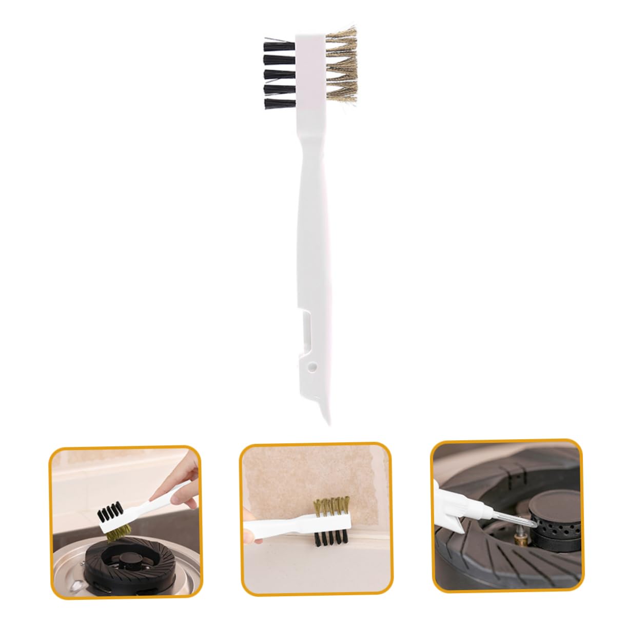 Ipetboom 5pcs Gas Stove Scrub Brush Wire Cooktop Cleaning Tool for Household Use Deep Cleans Grease Grime Hard Reach Areas Essential Kitchen Scrubbing Brush for Cookware Maintenance