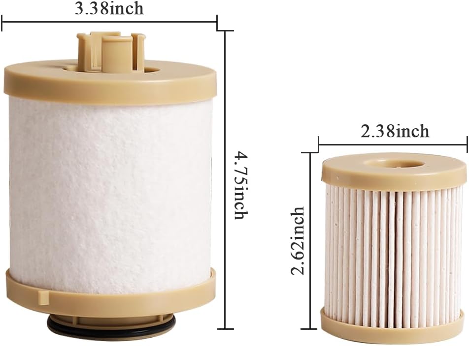 4 PCS FD4616 Diesel Fuel Filter compatible with 03-07 Ford 6.0L F250 F350 F450 F550 Super Duty 03-05 Excursion Powerstroke Replaces 3C3Z9N184CB