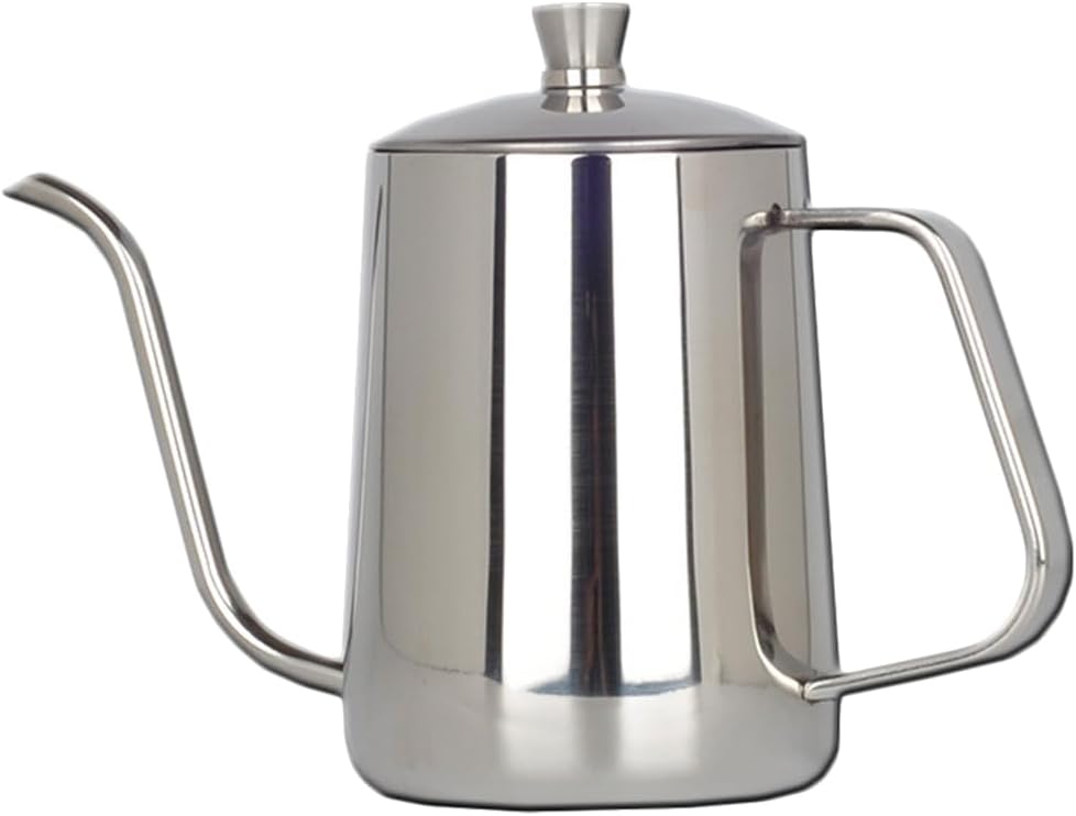 Gooseneck Kettle 600ML Metal Coffee Kettle, Coffee Thin Spout, Gooseneck Pitcher, Narrow Spout Pot, Dripper Stainless Steel Water Bottle