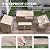 VONZOY Patio Furniture Set 5 Pcs, Metal Outdoor Furniture Patio Set, 5.75" Extra Thick Cushion Outdoor Patio Furniture Set for Backyard Porch Garden Furniture, Beige