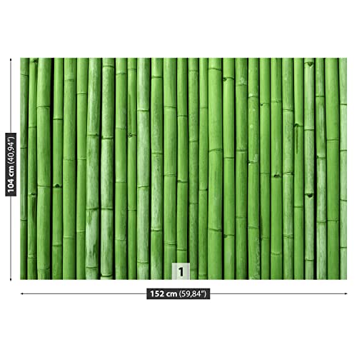 Papier Peint Bambou Vert Rénovation Murale Maison 152x104cm