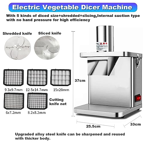 Rallador y cortador eléctrico de verduras de acero inoxidable miniatura 2