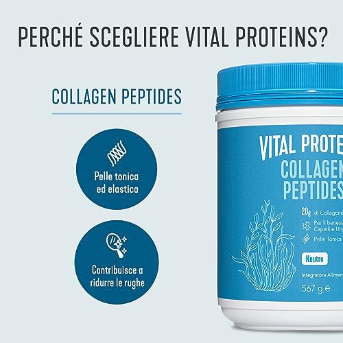 Vital Proteins Collagen Peptides - Collagene Idrolizzato – Collagene in Polvere - 20g per Porzione – Non Aromatizzato – Barattolo da 567g - 4
