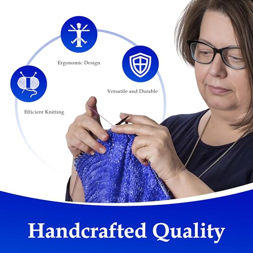 My Two Ladies KNUS-RW-17 Original | Adjustable Ergonomic Knitting Needles | Rosewood thumb #5