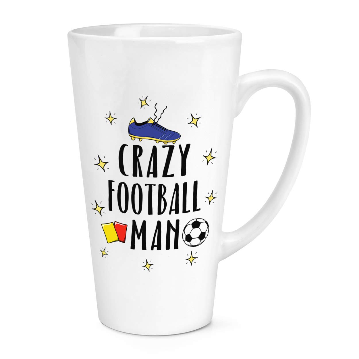 Crazy Football Man 17oz Large Latte Mug Cup