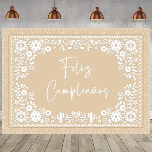 Withu Fondo Fotográfico Beige Floral 7x5ft miniatura 5