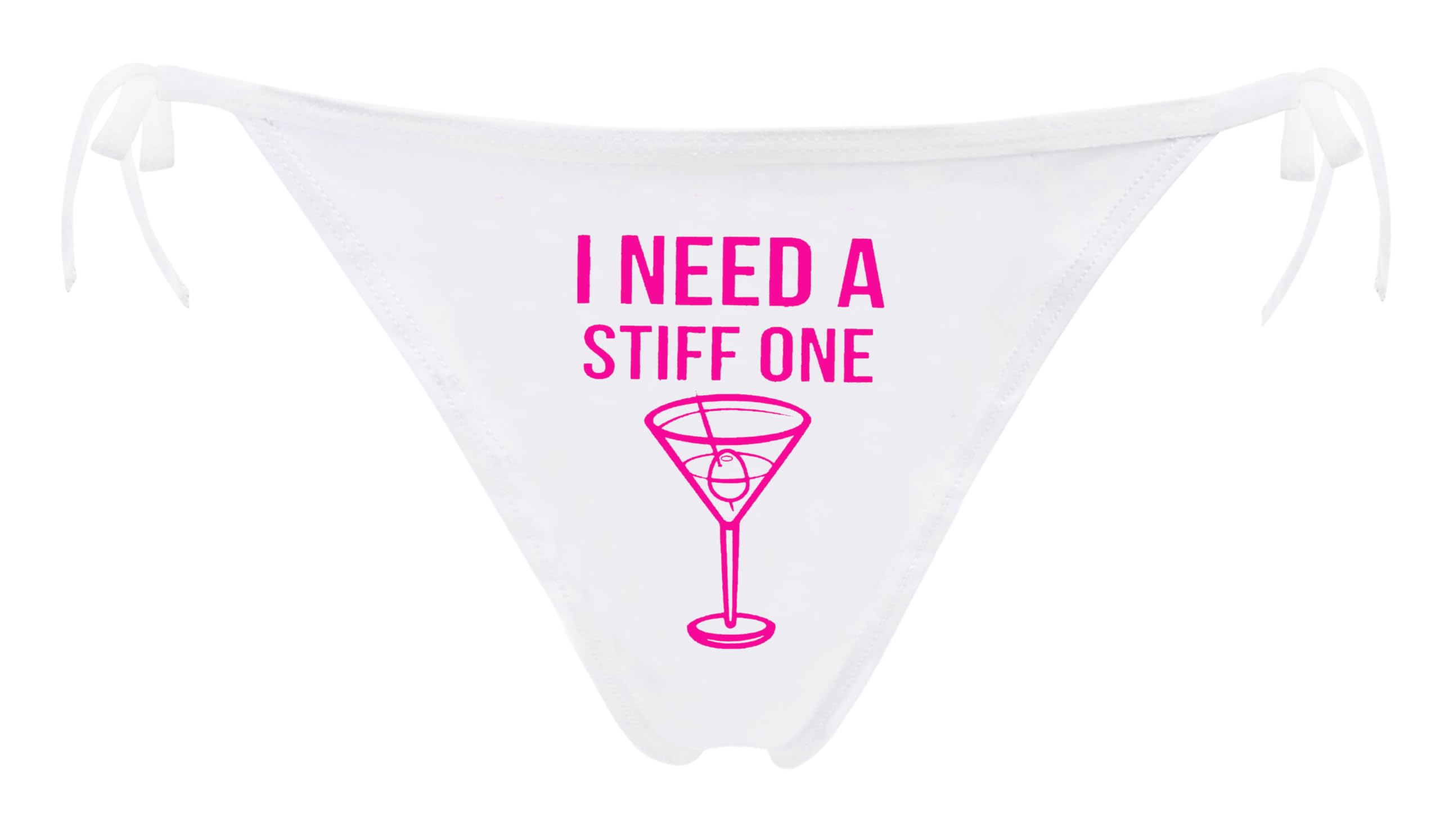JINKAIJIA Women's Flirty Sexy Funny 3D Printed Low-waisted Tie string High elasticity Underpants Single Party Gifts Briefs, I Need a Stiff One （red）, One size