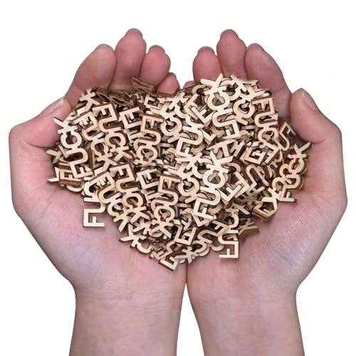 WINUSD 300Pcs Wooden Fucks | Bag of F*CKS, Jar of F Gift with No F*CKS to Give - Stress Relief, Funny Gag Mother's Day Gifts for Adults, Swear Jar for Anger Management (Office, Couples, Parties)