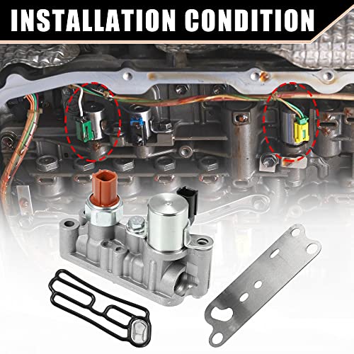 X Autohaux A23030300UX0022 1 Set Car Engine Variable Timing Solenoid Front Spool Valve Solenoid Assembly With Oil Pressure Switch Gasket For Honda Pilot thumb #6