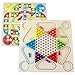 Zhicaikeji Ludo Game Set Desktop Strategia di Gioco da Tavolo degli Ispettori Due Funzioni for più di 6 Anni di età Adulti (Color : True Color, Size : Free Size)