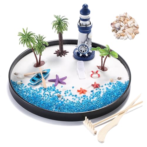 Cularve Zen Garden for Desk, Holiday Island Theme Sand Box