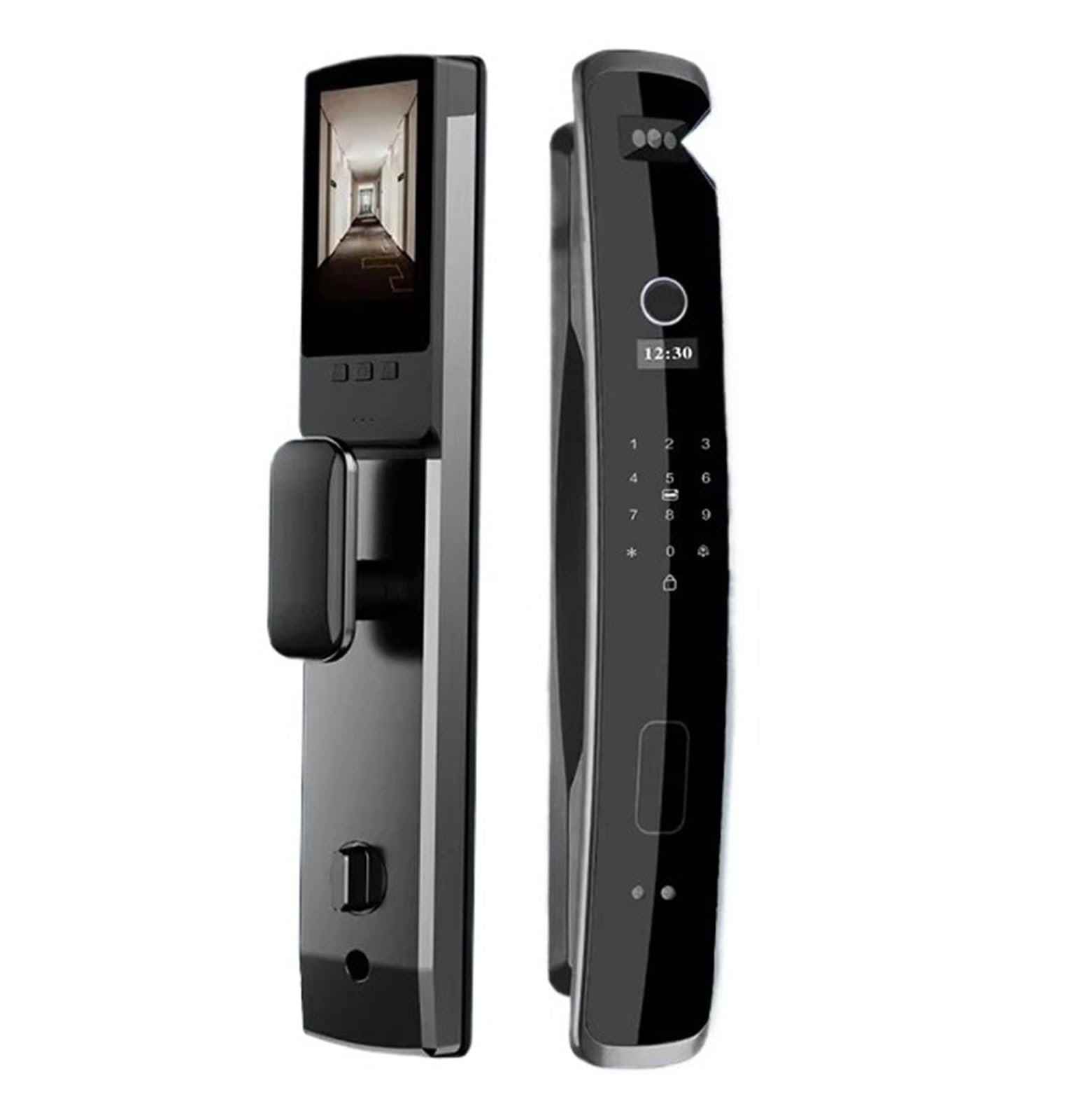 Serratura Smart, Riconoscimento biometrico Smart Door Lock Controllo remoto Impronta digitale Password IC Card APP Wifi Blocco sblocco,per camere da letto, uffici e hotel(D6s-Gray-6068R)