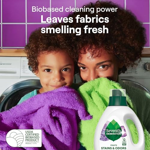 Image of Seventh Generation Concentrated Laundry Detergent, Fresh Lavender scent, 40 oz, Pack of 2 (106 Loads)