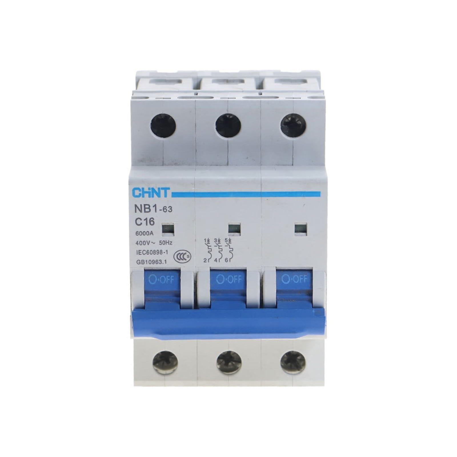NVSFZGIYG 5pcs C Type 3Pole 40Amp 400V 6KA NB1-63 MCB Circuit Breaker