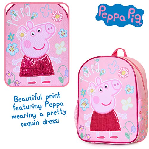 Peppa Pig Backpack, Toddler Bags for Girls (Pink)