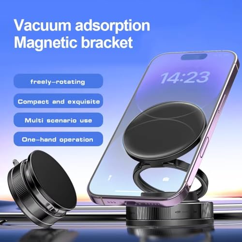 Image of Car Dashboard Anti-Slip with Mobile Phone Holder and Number Display Strip, Multi-Compartment Dashboard Organizer Pad (Magnetic Phone Stand)