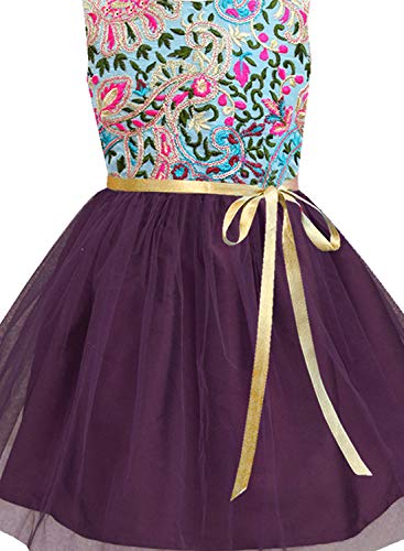 Image of A.T.U.N. (ALL THINGS UBER NICE) Girls Embroidered Sleeveless Knee Length Dress for Party and Special Occasions